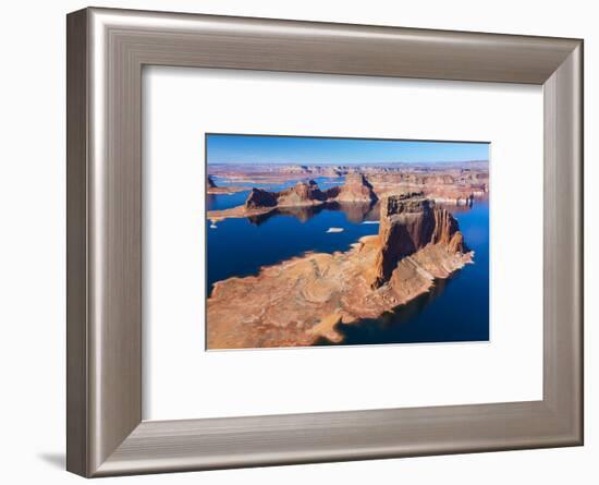 Aerial View of Lake Powell, Near Page, Arizona and the Utah Border, USA, February 2015-Juan Carlos Munoz-Framed Photographic Print