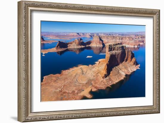 Aerial View of Lake Powell, Near Page, Arizona and the Utah Border, USA, February 2015-Juan Carlos Munoz-Framed Photographic Print