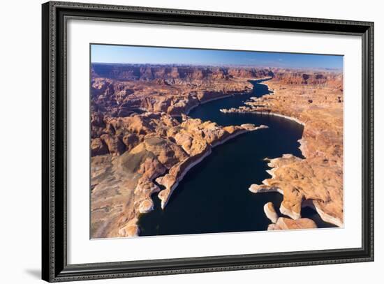 Aerial View of Lake Powell, Near Page, Arizona and the Utah Border, USA, February 2015-Juan Carlos Munoz-Framed Photographic Print