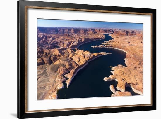 Aerial View of Lake Powell, Near Page, Arizona and the Utah Border, USA, February 2015-Juan Carlos Munoz-Framed Photographic Print