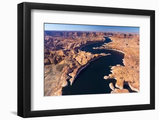 Aerial View of Lake Powell, Near Page, Arizona and the Utah Border, USA, February 2015-Juan Carlos Munoz-Framed Photographic Print