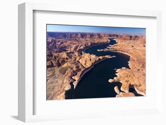 Aerial View of Lake Powell, Near Page, Arizona and the Utah Border, USA, February 2015-Juan Carlos Munoz-Framed Photographic Print