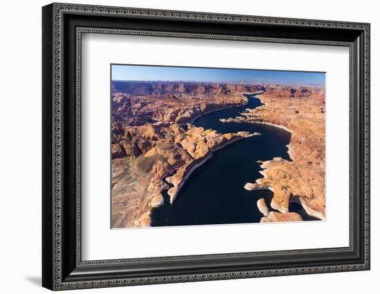 Aerial View of Lake Powell, Near Page, Arizona and the Utah Border, USA, February 2015-Juan Carlos Munoz-Framed Photographic Print