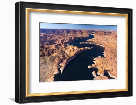 Aerial View of Lake Powell, Near Page, Arizona and the Utah Border, USA, February 2015-Juan Carlos Munoz-Framed Photographic Print