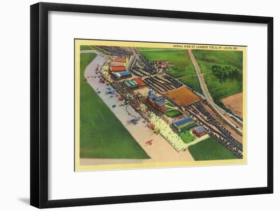 Aerial View of Lambert Air Field - St. Louis, MO-Lantern Press-Framed Art Print