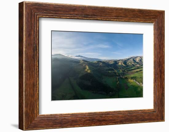 Aerial view of landscape, Zuleta, Imbabura, Ecuador, South America-Ben Pipe-Framed Photographic Print