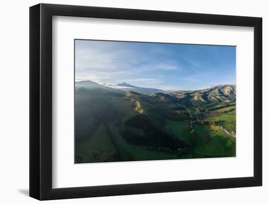 Aerial view of landscape, Zuleta, Imbabura, Ecuador, South America-Ben Pipe-Framed Photographic Print