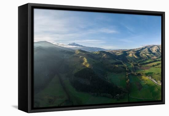 Aerial view of landscape, Zuleta, Imbabura, Ecuador, South America-Ben Pipe-Framed Premier Image Canvas