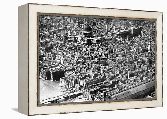 Aerial View of London, Showing St Paul's Cathedral, 1926-null-Framed Premier Image Canvas