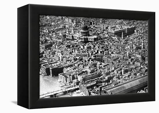 Aerial View of London, Showing St Paul's Cathedral, 1926-null-Framed Premier Image Canvas