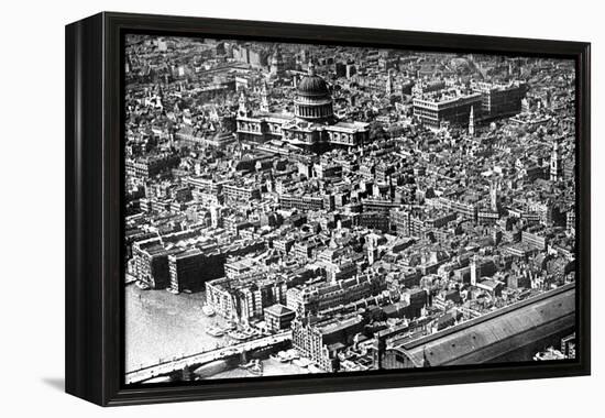 Aerial View of London, Showing St Paul's Cathedral, 1926-null-Framed Premier Image Canvas