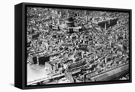 Aerial View of London, Showing St Paul's Cathedral, 1926-null-Framed Premier Image Canvas