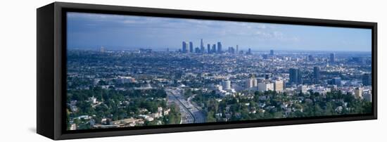 Aerial View of Los Angeles, California, USA-null-Framed Premier Image Canvas