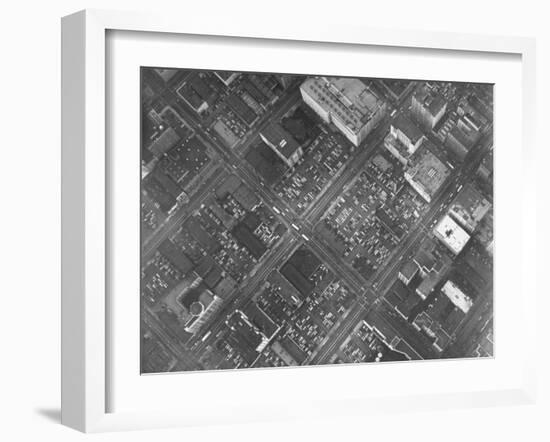 Aerial View of Los Angeles Showing All Available Space Used for Parking-Loomis Dean-Framed Photographic Print