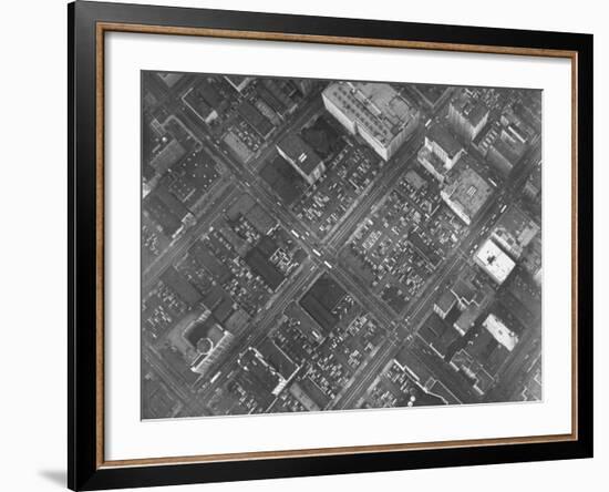 Aerial View of Los Angeles Showing All Available Space Used for Parking-Loomis Dean-Framed Photographic Print