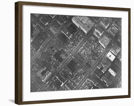 Aerial View of Los Angeles Showing All Available Space Used for Parking-Loomis Dean-Framed Photographic Print