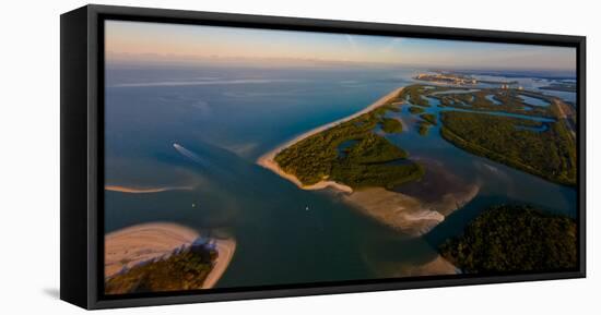 Aerial view of Lovers Key State Park, Florida, USA-null-Framed Premier Image Canvas