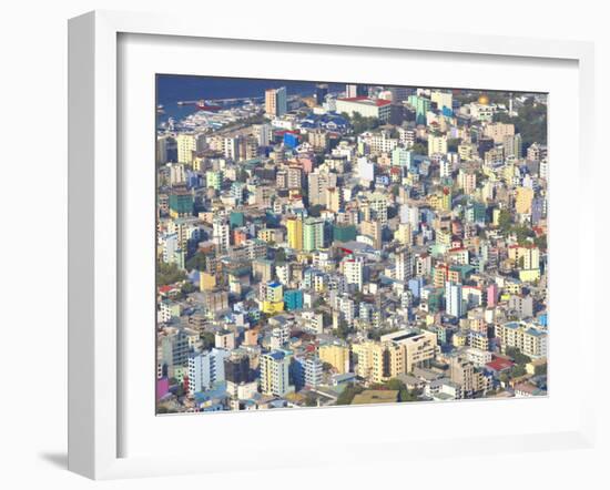 Aerial View of Male, Maldives, Indian Ocean, Asia-Sakis Papadopoulos-Framed Photographic Print