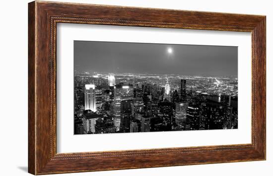 Aerial view of Manhattan, NYC-Michel Setboun-Framed Art Print