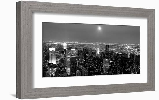 Aerial view of Manhattan, NYC-Michel Setboun-Framed Art Print