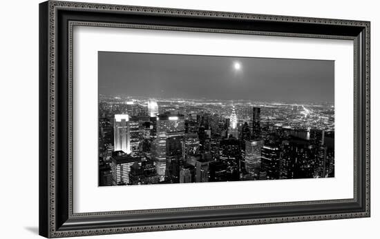 Aerial view of Manhattan, NYC-Michel Setboun-Framed Art Print