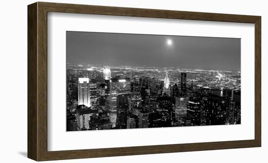 Aerial view of Manhattan, NYC-Michel Setboun-Framed Art Print