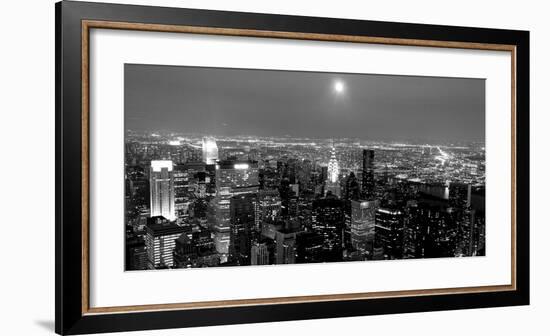 Aerial view of Manhattan, NYC-Michel Setboun-Framed Art Print