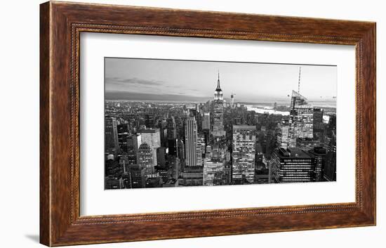 Aerial view of Manhattan, NYC-Vadim Ratsenskiy-Framed Art Print