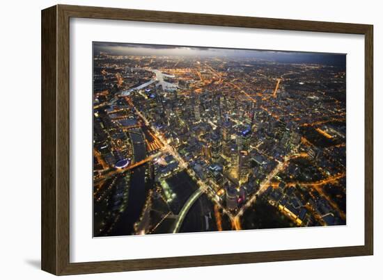 Aerial View of Melbourne-John Gollings-Framed Photographic Print