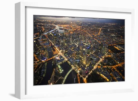 Aerial View of Melbourne-John Gollings-Framed Photographic Print