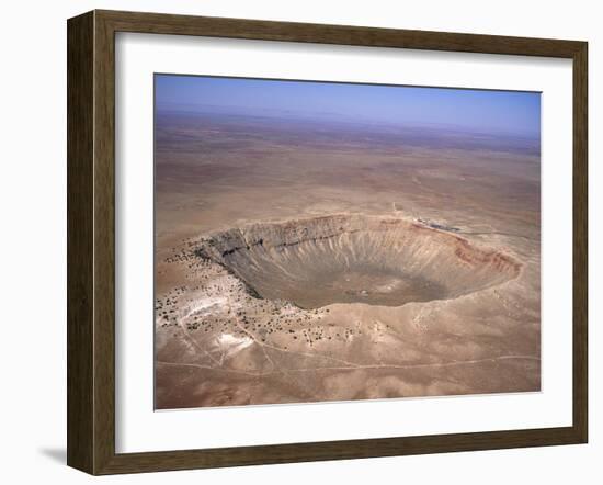 Aerial View of Meteor Crater, Arizona-David Parker-Framed Photographic Print