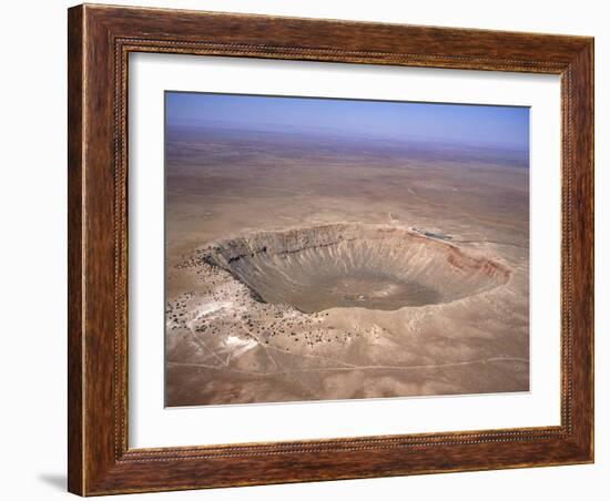 Aerial View of Meteor Crater, Arizona-David Parker-Framed Photographic Print