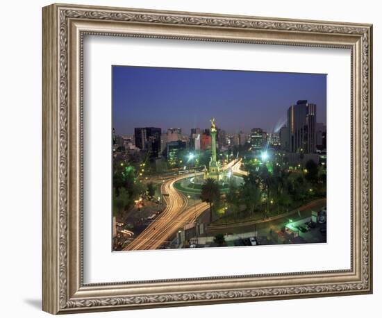 Aerial View of Mexico City at Night, Mexico-Peter Adams-Framed Photographic Print