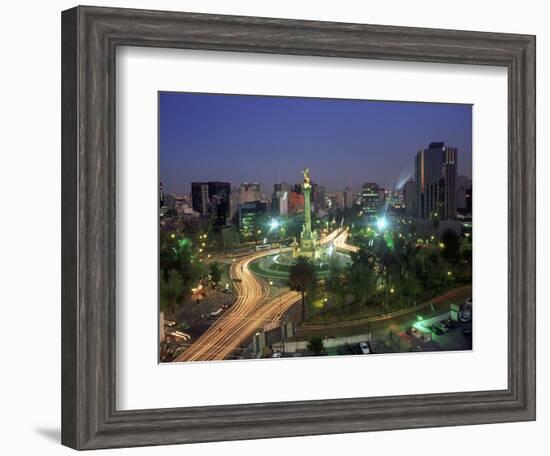 Aerial View of Mexico City at Night, Mexico-Peter Adams-Framed Photographic Print