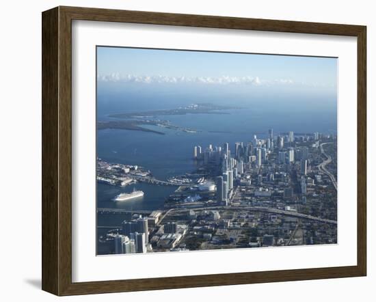 Aerial View of Miami, Florida, United States of America, North America-Angelo Cavalli-Framed Photographic Print