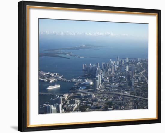 Aerial View of Miami, Florida, United States of America, North America-Angelo Cavalli-Framed Photographic Print