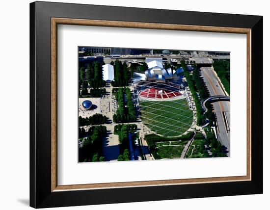 Aerial view of Millennium Park, Chicago, Illinois, USA-null-Framed Photographic Print