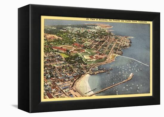 Aerial View of Monterey Bay, California-null-Framed Stretched Canvas