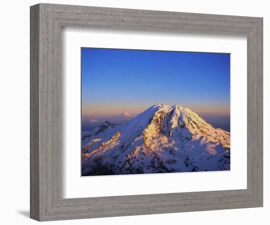 Aerial View of Mount Rainier-Bill Ross-Framed Photographic Print