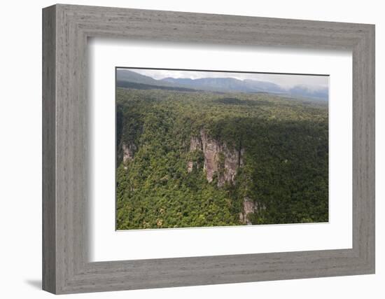 Aerial View of Mountainous Rainforest in Guyana, South America-Mick Baines & Maren Reichelt-Framed Photographic Print