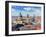 Aerial View of Munich over Theatine Church of St. Cajetan (Theatinerkirche St. Kajetan) and Odeonpl-f9photos-Framed Photographic Print