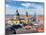 Aerial View of Munich over Theatine Church of St. Cajetan (Theatinerkirche St. Kajetan) and Odeonpl-f9photos-Mounted Photographic Print