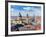 Aerial View of Munich over Theatine Church of St. Cajetan (Theatinerkirche St. Kajetan) and Odeonpl-f9photos-Framed Photographic Print