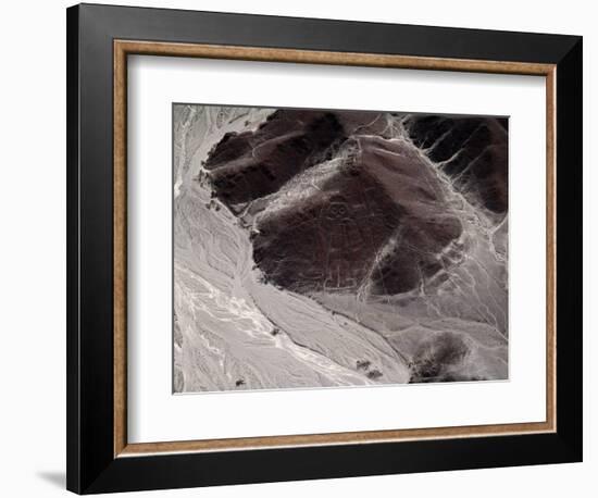 Aerial View of Nazca Lines Representing a Human Figure (Photography, 1983)-Prehistoric Prehistoric-Framed Giclee Print