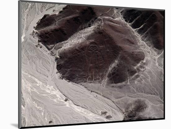 Aerial View of Nazca Lines Representing a Human Figure (Photography, 1983)-Prehistoric Prehistoric-Mounted Giclee Print