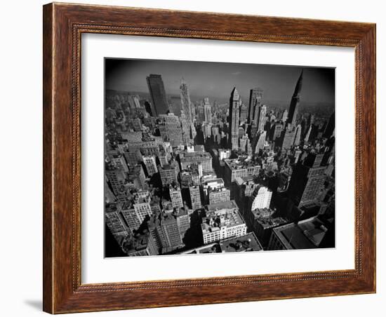 Aerial View of New York City Looking Uptown-Andreas Feininger-Framed Photographic Print