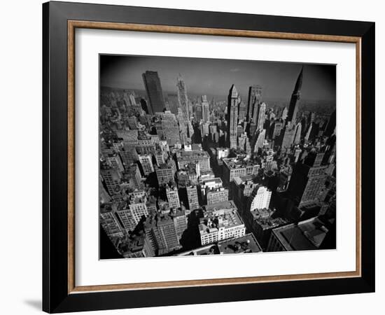 Aerial View of New York City Looking Uptown-Andreas Feininger-Framed Photographic Print