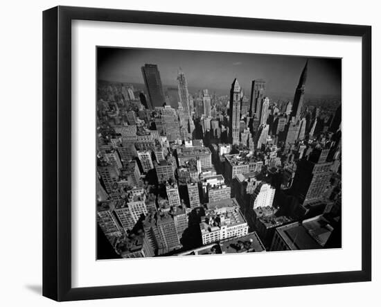 Aerial View of New York City Looking Uptown-Andreas Feininger-Framed Photographic Print