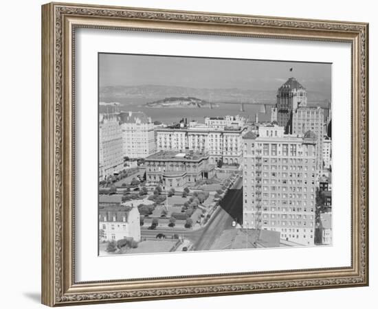 Aerial View of Nob Hill and Buildings-Philip Gendreau-Framed Photographic Print