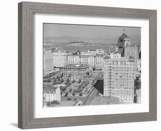Aerial View of Nob Hill and Buildings-Philip Gendreau-Framed Photographic Print